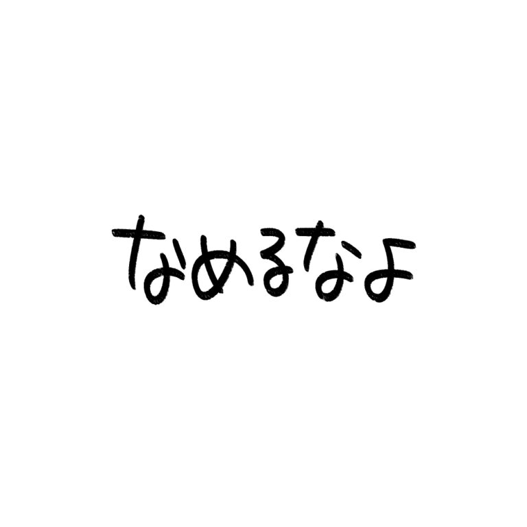 なめるなよ